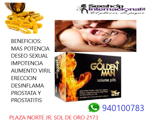 GOLDEN MAN AYUDA CON LA POTENCIA ENERGIA SEXUAL Y EYACULACION SEXSHOP LOS OLIVOS 9401007